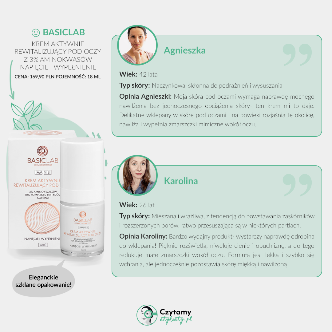 Lekka poranna pielęgnacja, o bogatej formule z BasicLab- linia Aminis 3 basiclab3