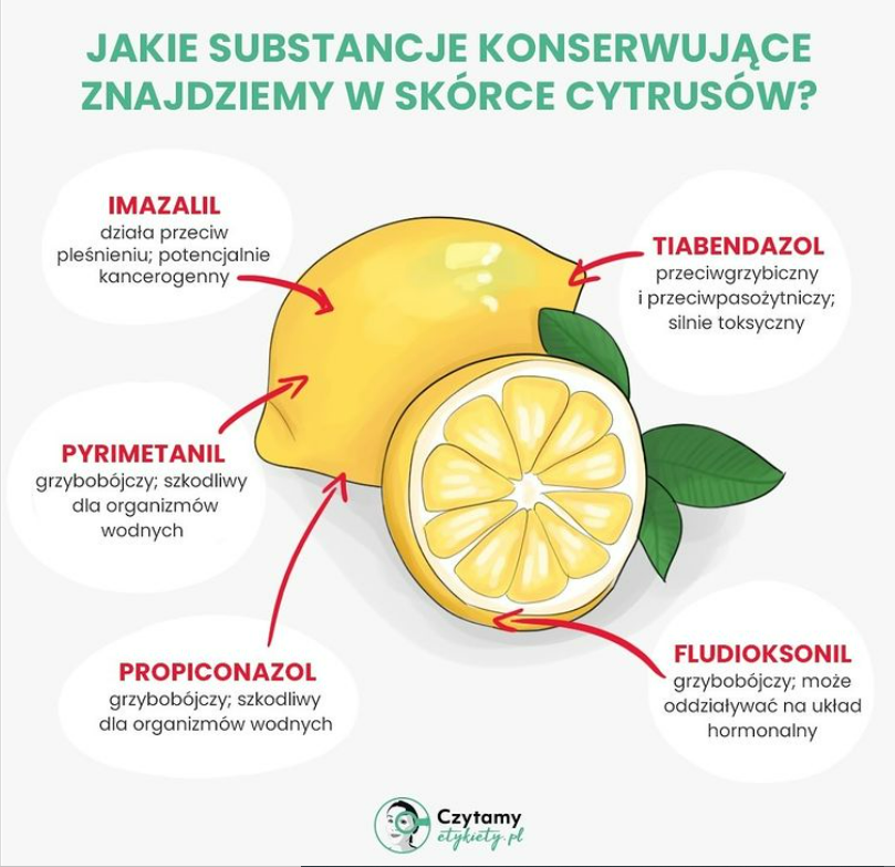 Mycie cytrusów - dlaczego jest ważne? 2 imazalil