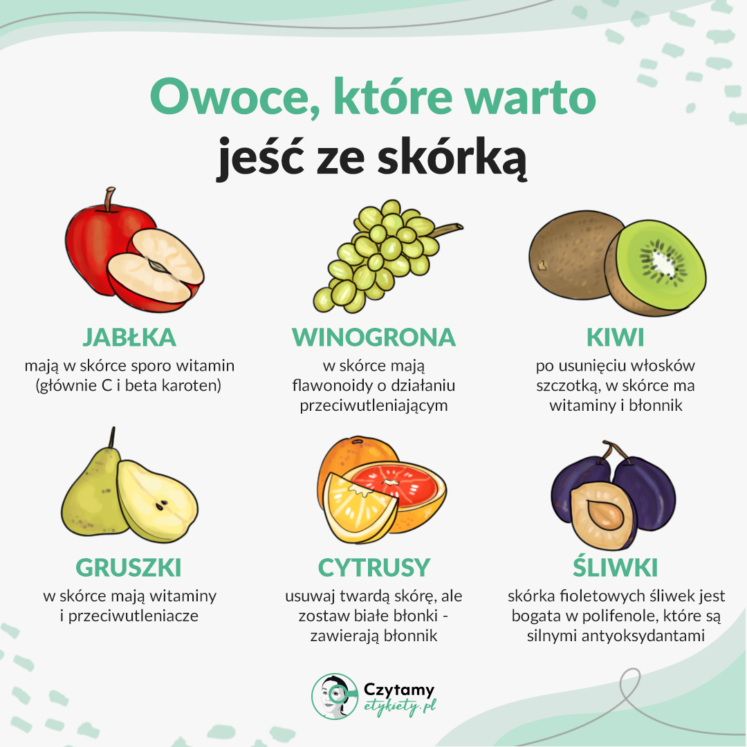 Które warzywa i owoce warto jeść ze skórką? 2 skorka1