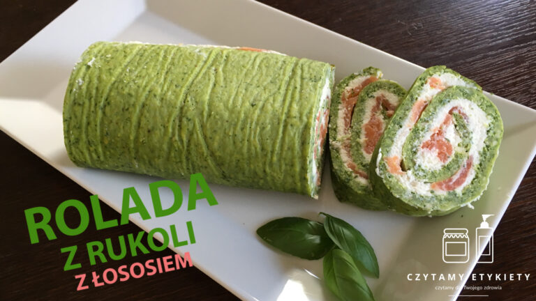 Rolada z rukoli z łososiem