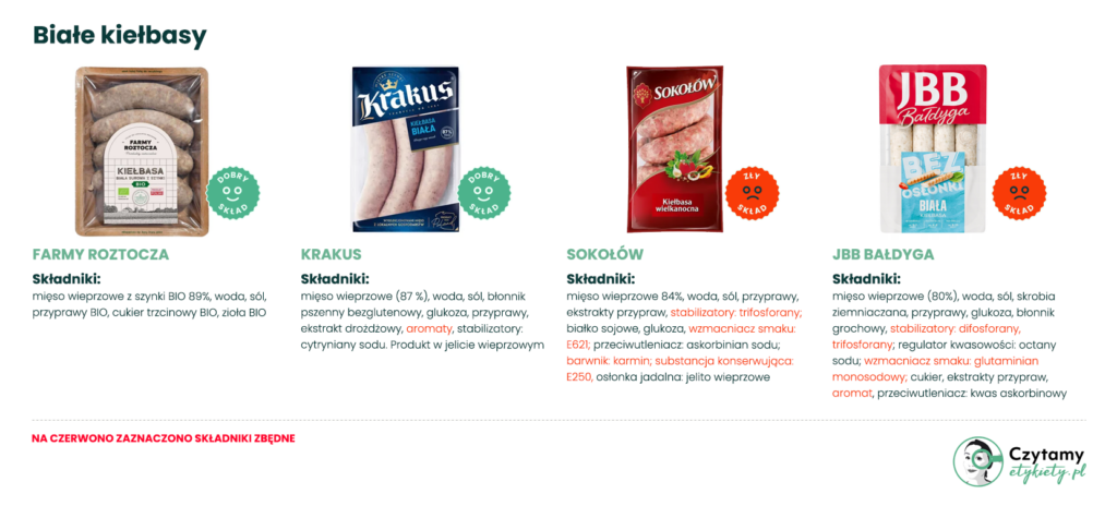 najlepsza biała kiełbasa