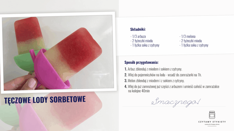 Tęczowe lody sorbetowe