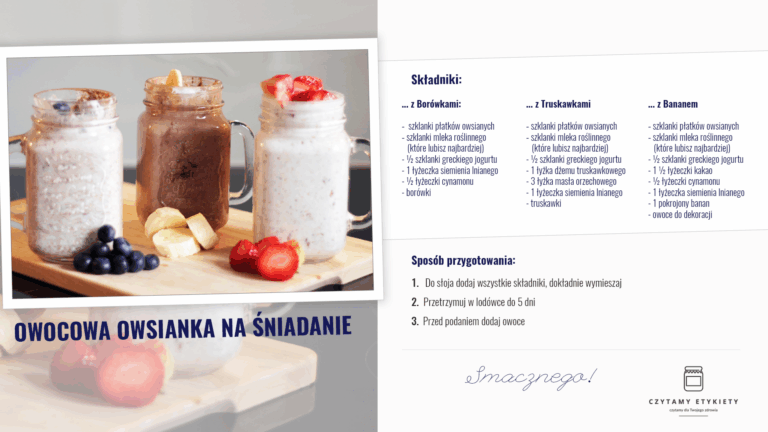 Owocowa owsianka na śniadanie