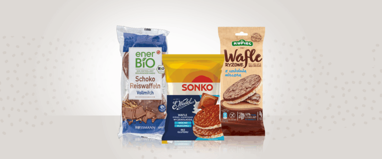 Wafle ryżowe z czekoladą – zestawienie