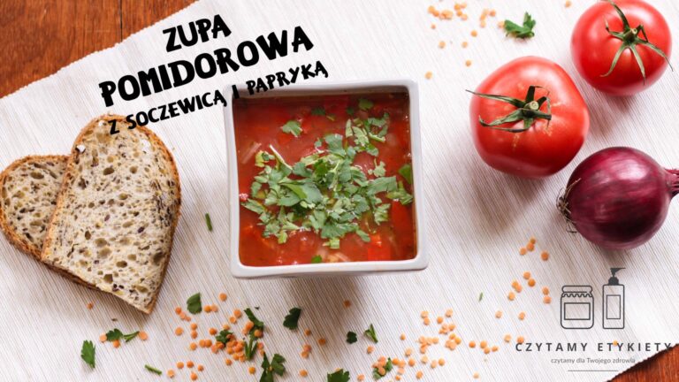 Zupa pomidorowa z soczewicą i papryką