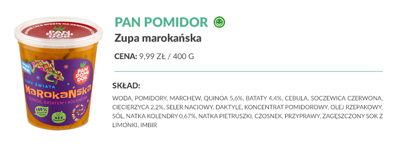 Produkt listopada: zupa marokańska Pan Pomidor 2 zupa marokańska Pan Pomidor