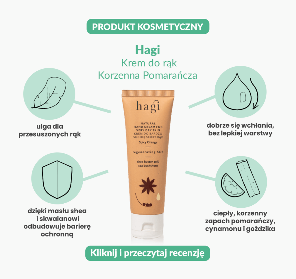 Produkt Miesiąca Grudzień: Hagi krem do rąk Korzenna Pomarańcza – zimowy must-have, który pokochasz 3 Hagi krem do rąk Korzenna Pomarańcza