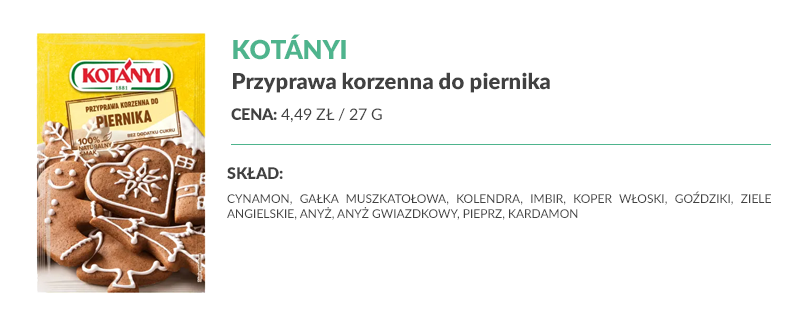 przyprawa do piernika Kotanyi