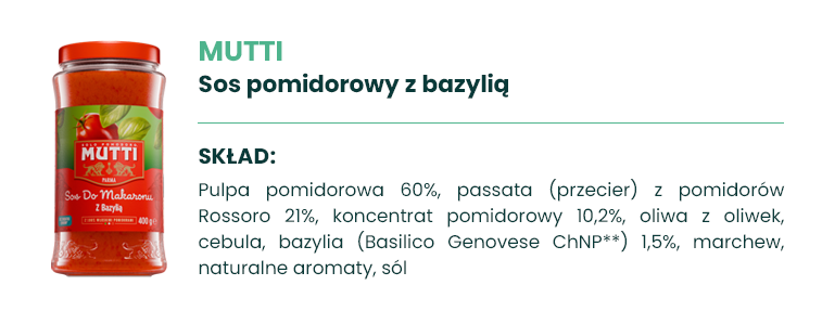 Sos pomidorowy MUTTI z bazylią