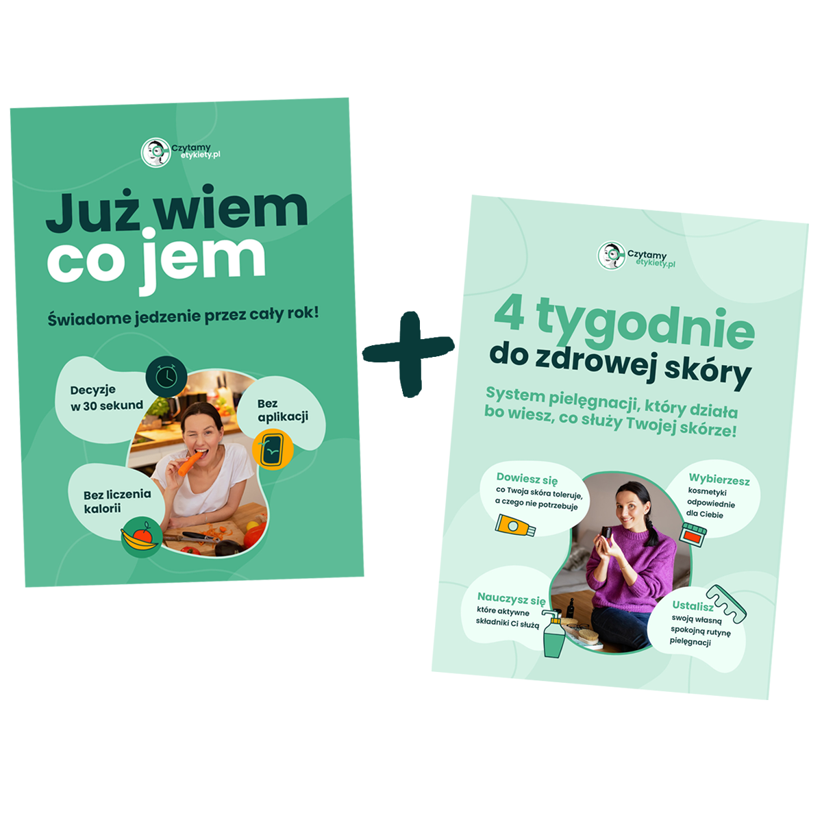 Pakiet e-booków: 4 TYGODNIE DO ZDROWEJ SKÓRY I JUŻ WIEM CO JEM