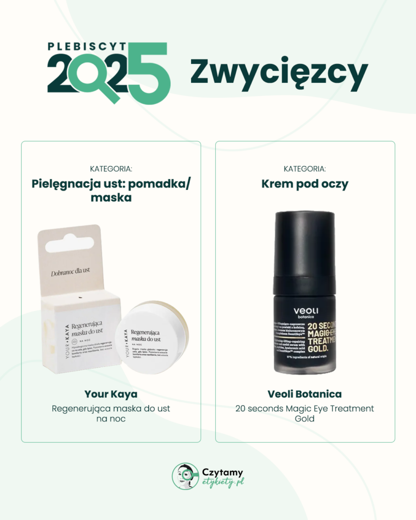 Zwycięzcy Plebiscytu Czytamy Etykiety 2025 25 pomadka krempodoczy