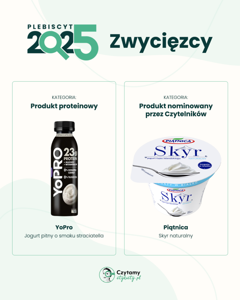 Zwycięzcy Plebiscytu Czytamy Etykiety 2025 9 proteinowy nominowany