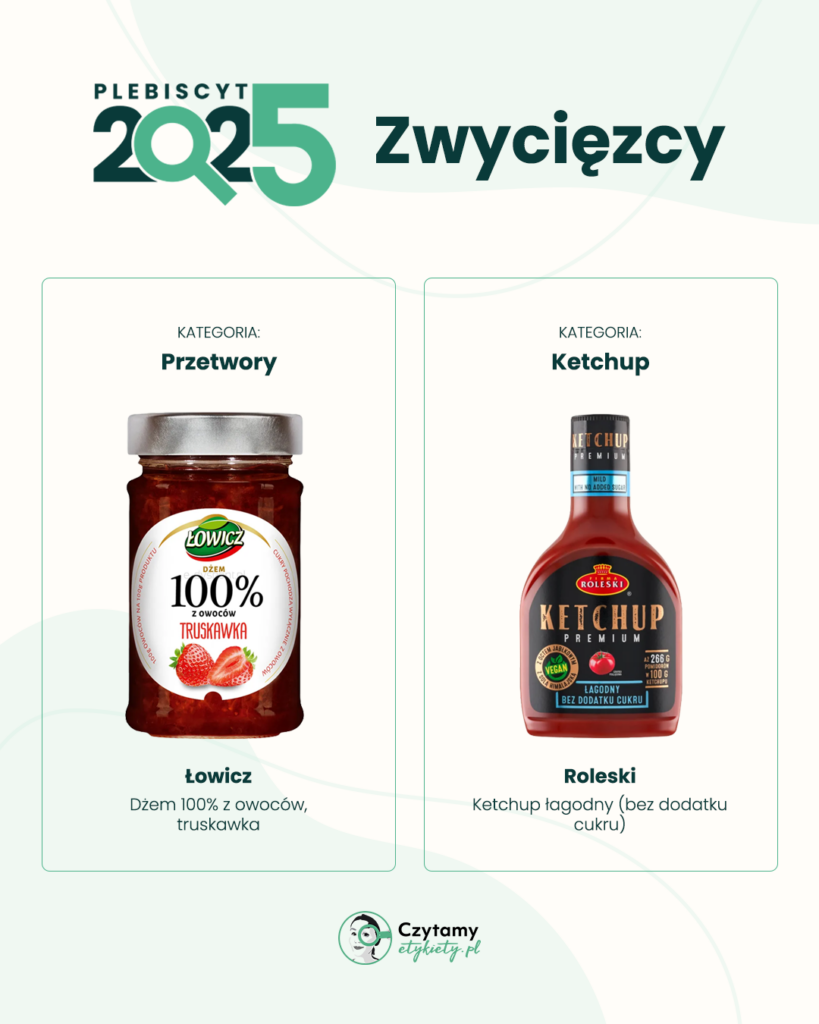 Zwycięzcy Plebiscytu Czytamy Etykiety 2025 7 przetwpry ketchup