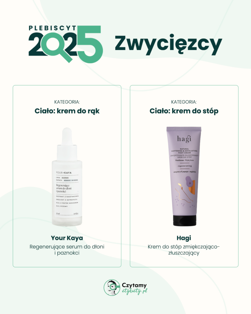 Zwycięzcy Plebiscytu Czytamy Etykiety 2025 31 rece stopy