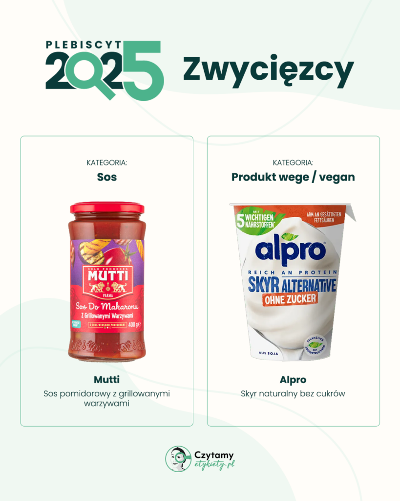 Zwycięzcy Plebiscytu Czytamy Etykiety 2025 8 sos wege