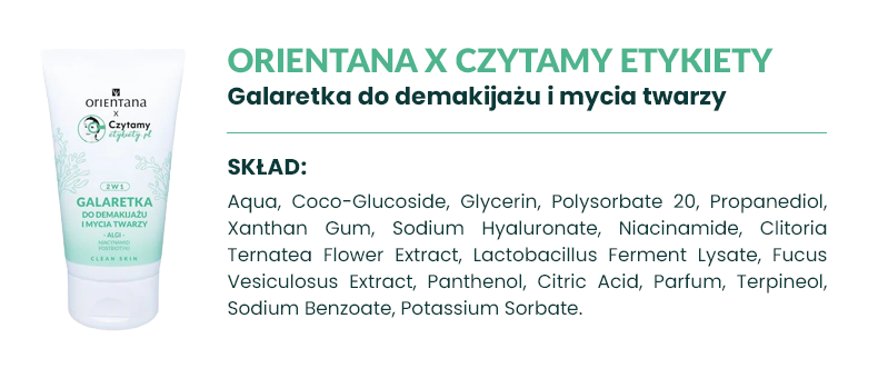 Produkt Miesiąca, lipiec 2026: Galaretka do demakijażu i mycia twarzy 2w1 Clean Skin 2 cek sklad