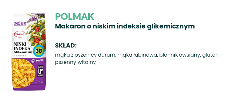 makaron o niskim indeksie